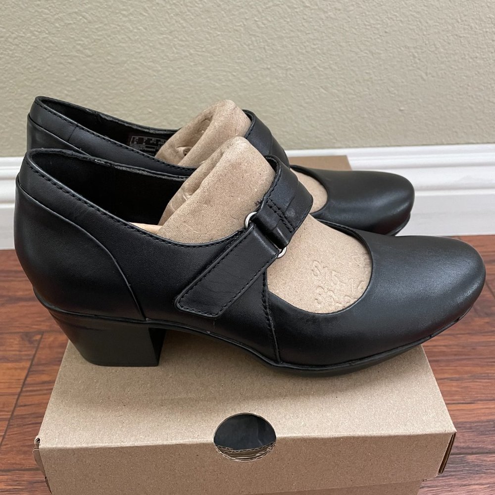 Clarks Women's Emslie Lulin Pump, COLOR: BLACK, SIZE: 6.5M - 7M